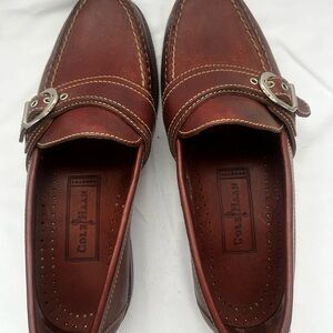 Cole Haan Brown Leather Loafers with Monk Strap